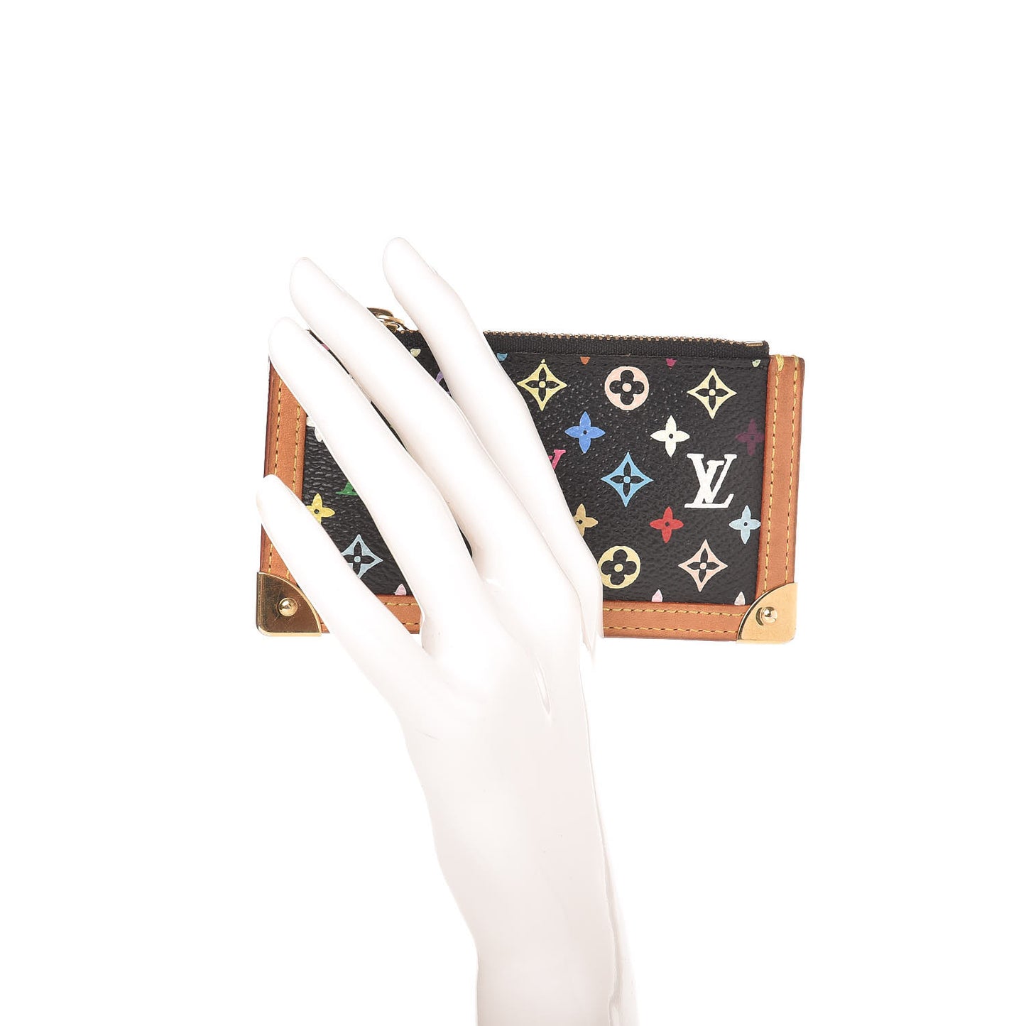 Monogram Multicolor Key Pouch Black