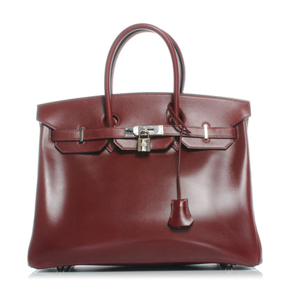 Hermes Box Calfskin Birkin 35 Rouge H 1 of 10