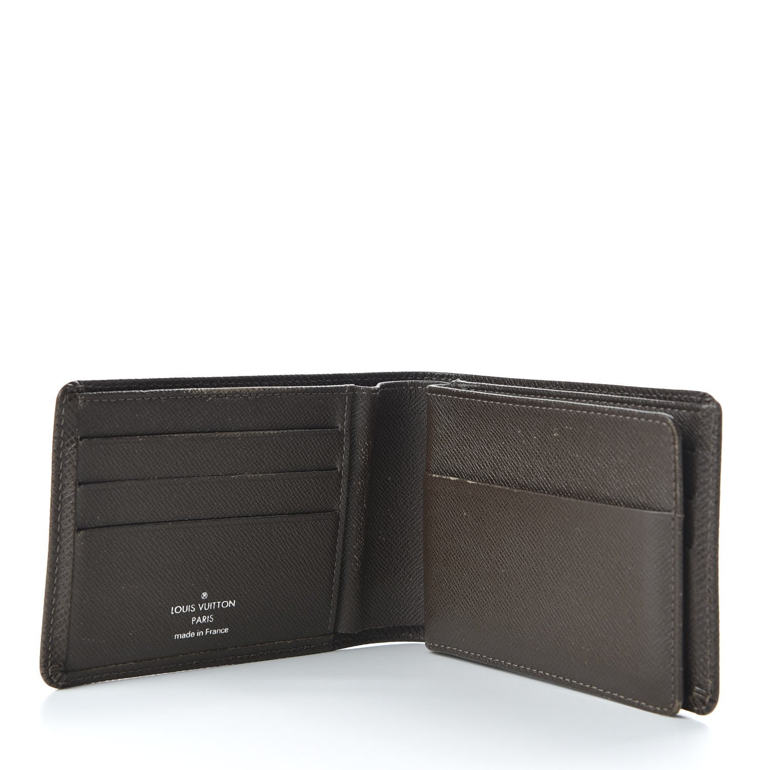 Louis Vuitton Taiga Mens Billfold Wallet 3 Flaps Grizzli 4 of 7