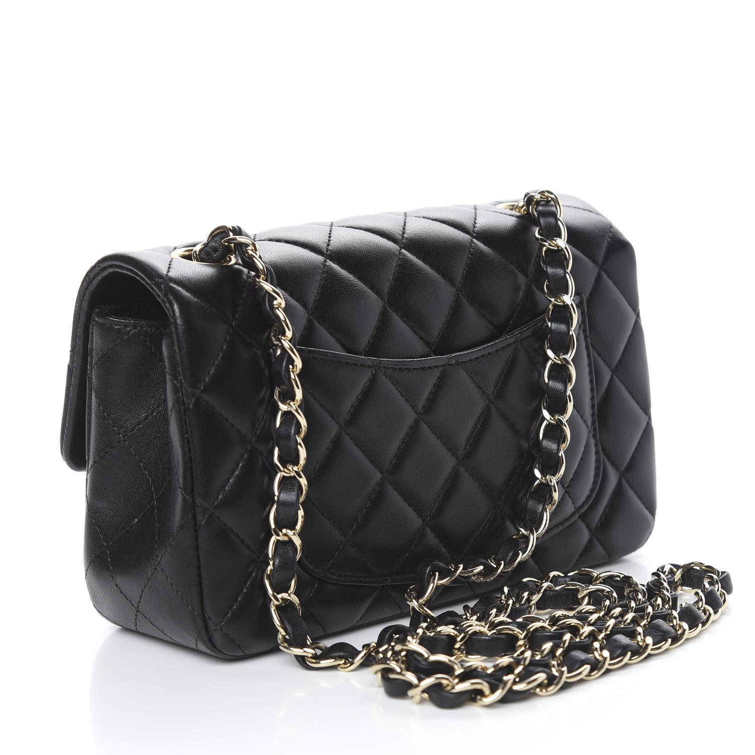 Chanel Lambskin Quilted Mini Rectangular Flap Black 3 of 10