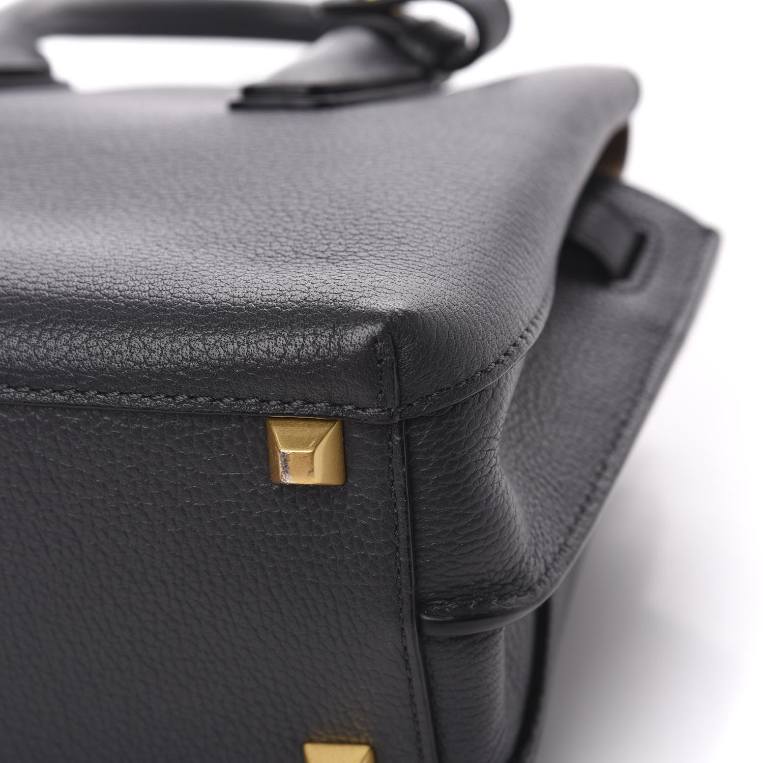 MCM Grained Calfskin Mini Milla Tote Phantom Grey 10 of 12