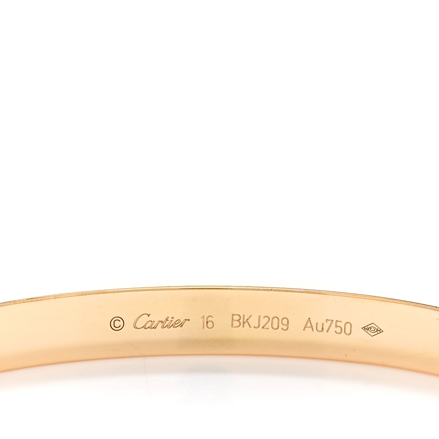 18K Yellow Gold LOVE Bracelet 16