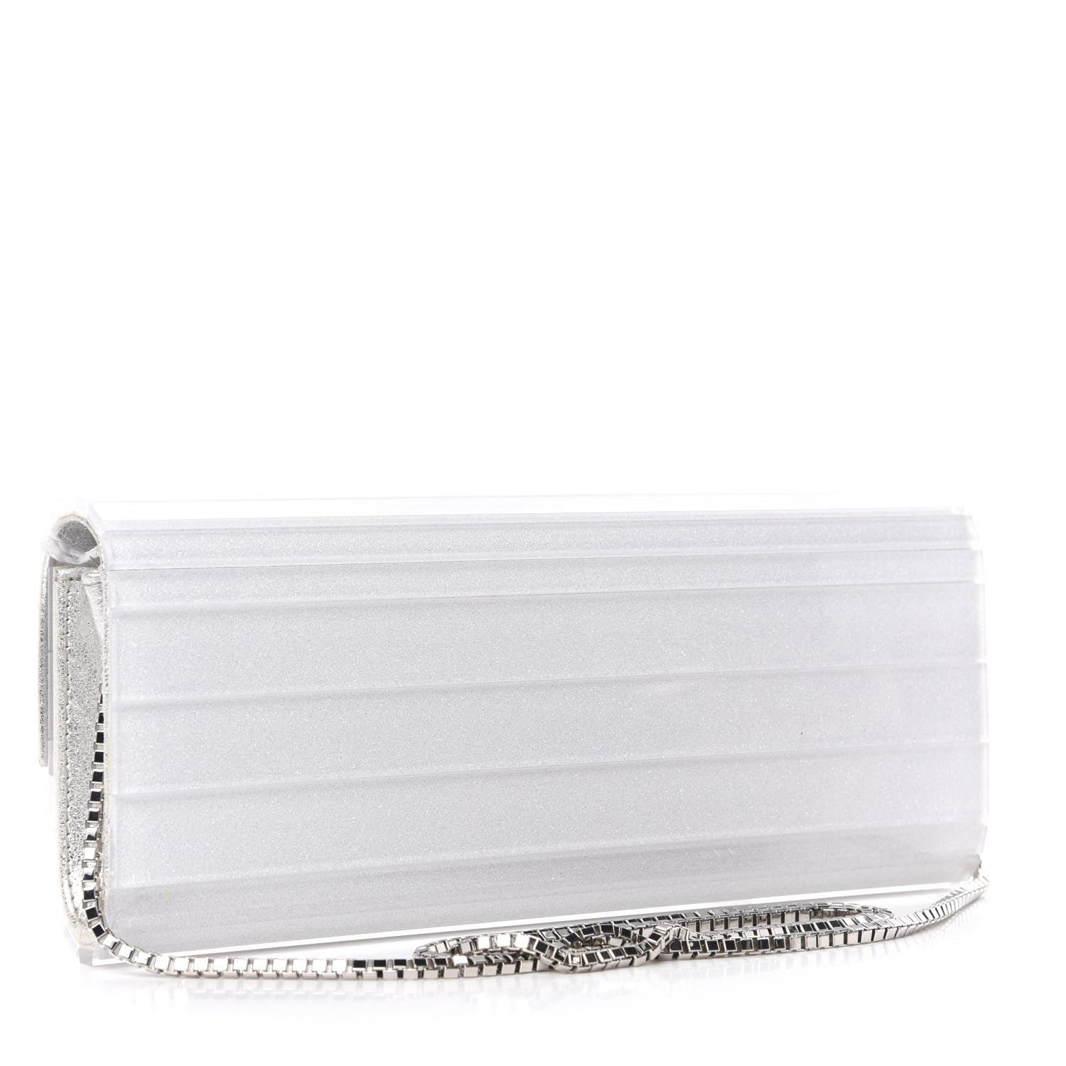 Jimmy Choo Acrylic Glitter Sweetie Clutch White 3 of 8