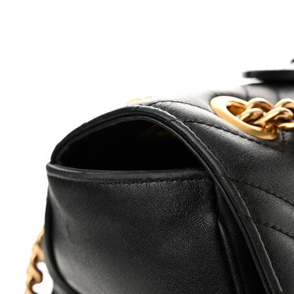 Gucci Calfskin Matelasse Maxi GG Marmont Top Handle Shoulder Bag Black Black 18 of 18