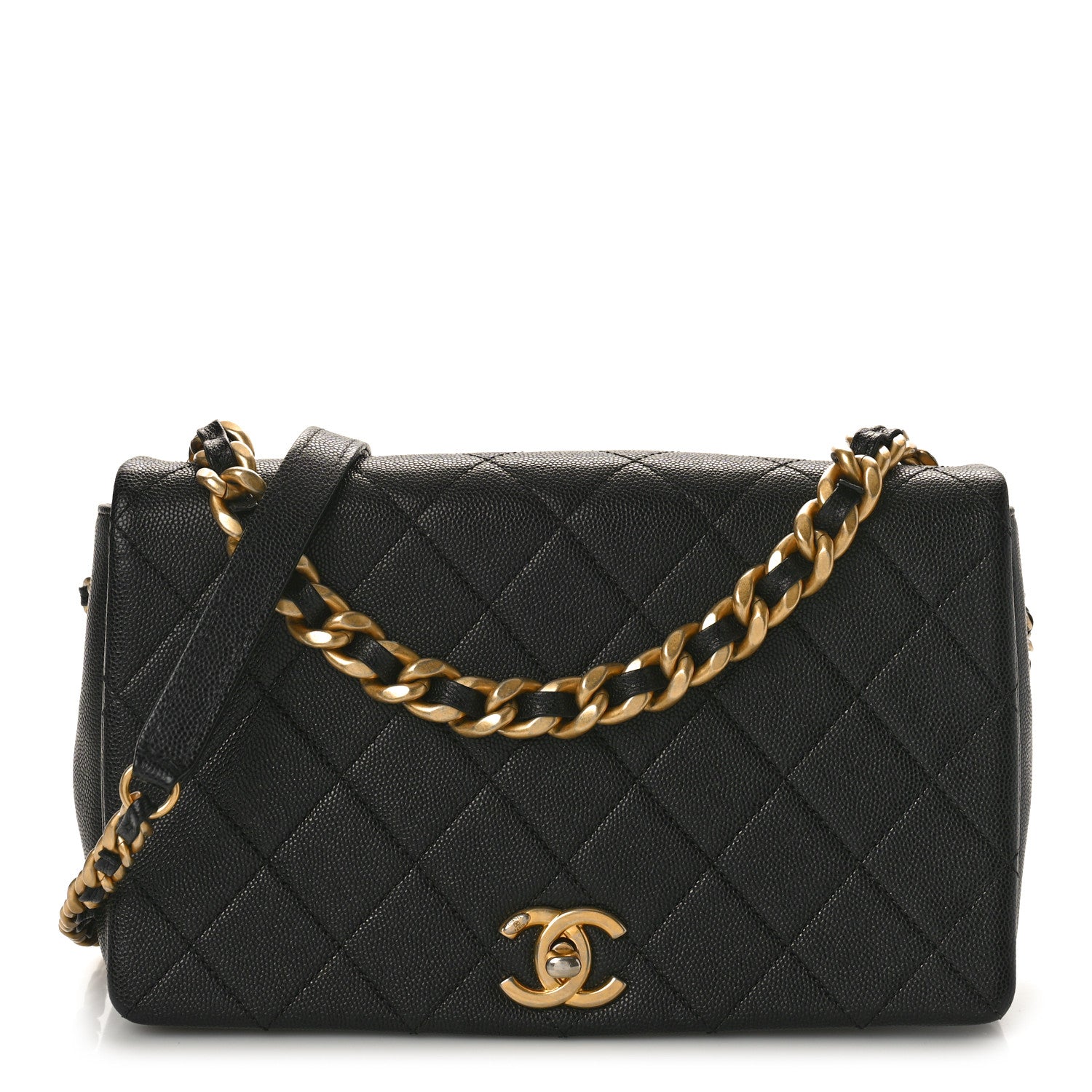 Chanel Caviar Quilted Medium Fashion Therapy Flap Bag Black 1 of 10
