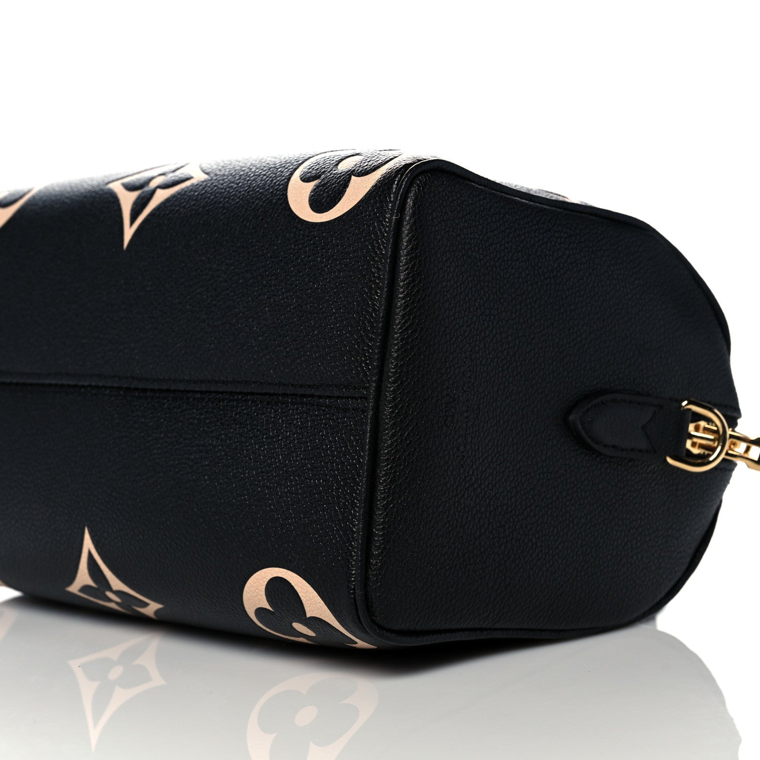 Louis Vuitton Empreinte Monogram Giant Speedy Bandouliere 25 Black Beige 9 of 9