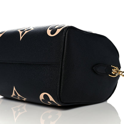 Louis Vuitton Empreinte Monogram Giant Speedy Bandouliere 25 Black Beige 9 of 9