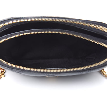 Saint Laurent Grained Lambskin Quilted Mini Becky Double Zip Bag Black 6 of 11