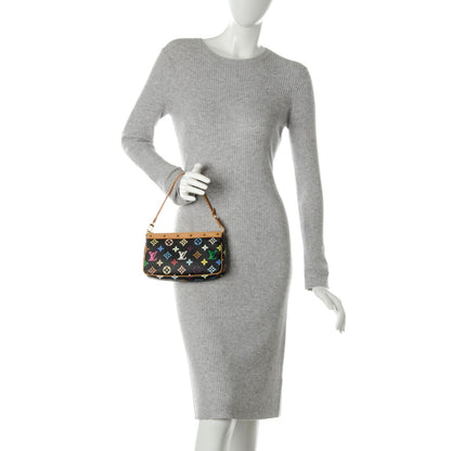 Louis Vuitton Monogram Multicolor Pochette Accessories Black 2 of 8