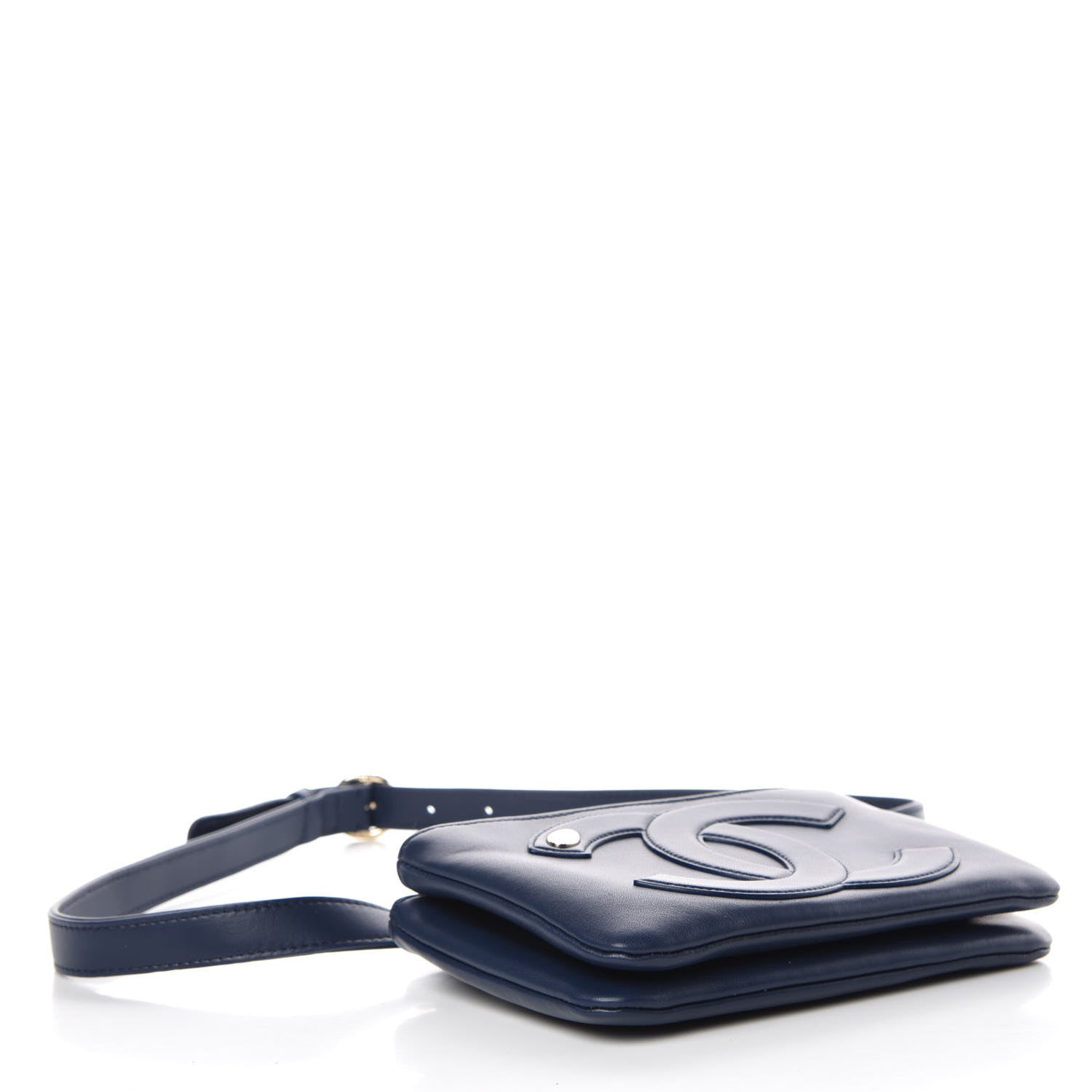Chanel Lambskin CC Mania Waist Belt Bag Blue 4 of 10