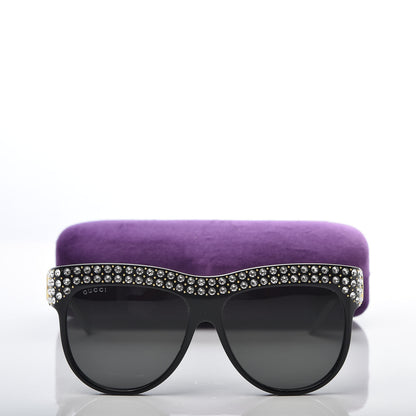 Gucci Acetate Crystal Sunglasses GG0147S Black 8 of 8