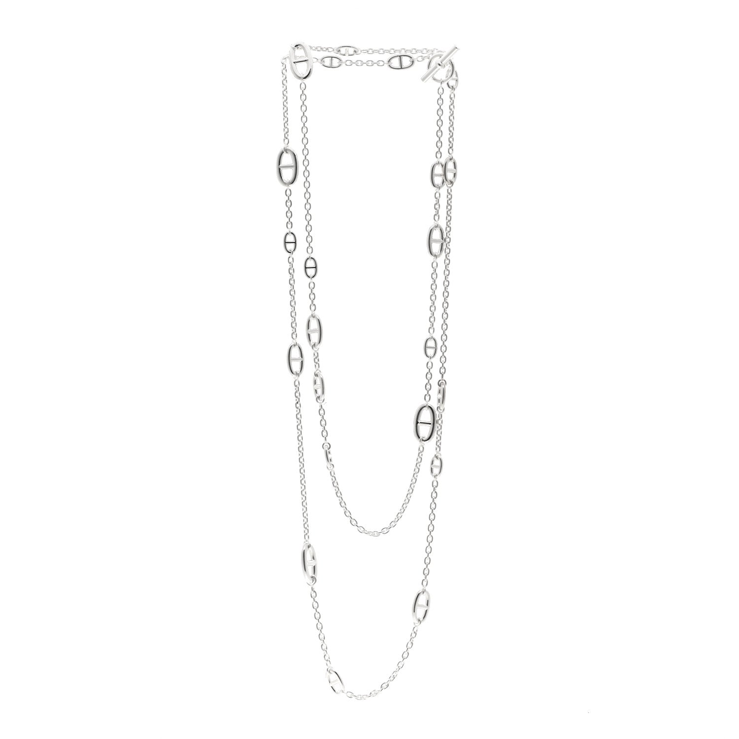 Hermes Sterling Silver Farandole Necklace 160 3 of 5