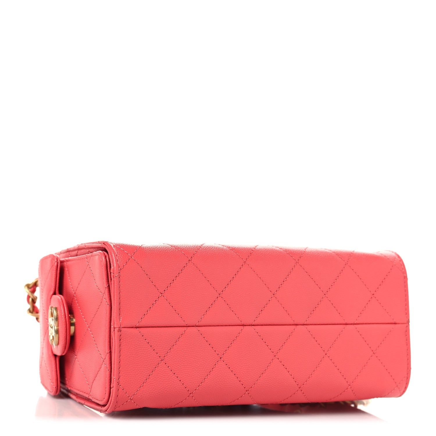 Chanel Caviar Quilted Mini Chanel 25 Handbag Coral 4 of 11
