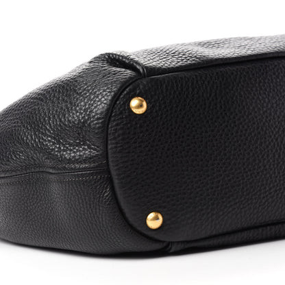 Prada Vitello Daino Shoulder Bag Black 6 of 9