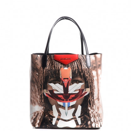 Givenchy Textured Coated Canvas Tribal Girl Print Medium Antigona Tote Multicolor 1 of 9