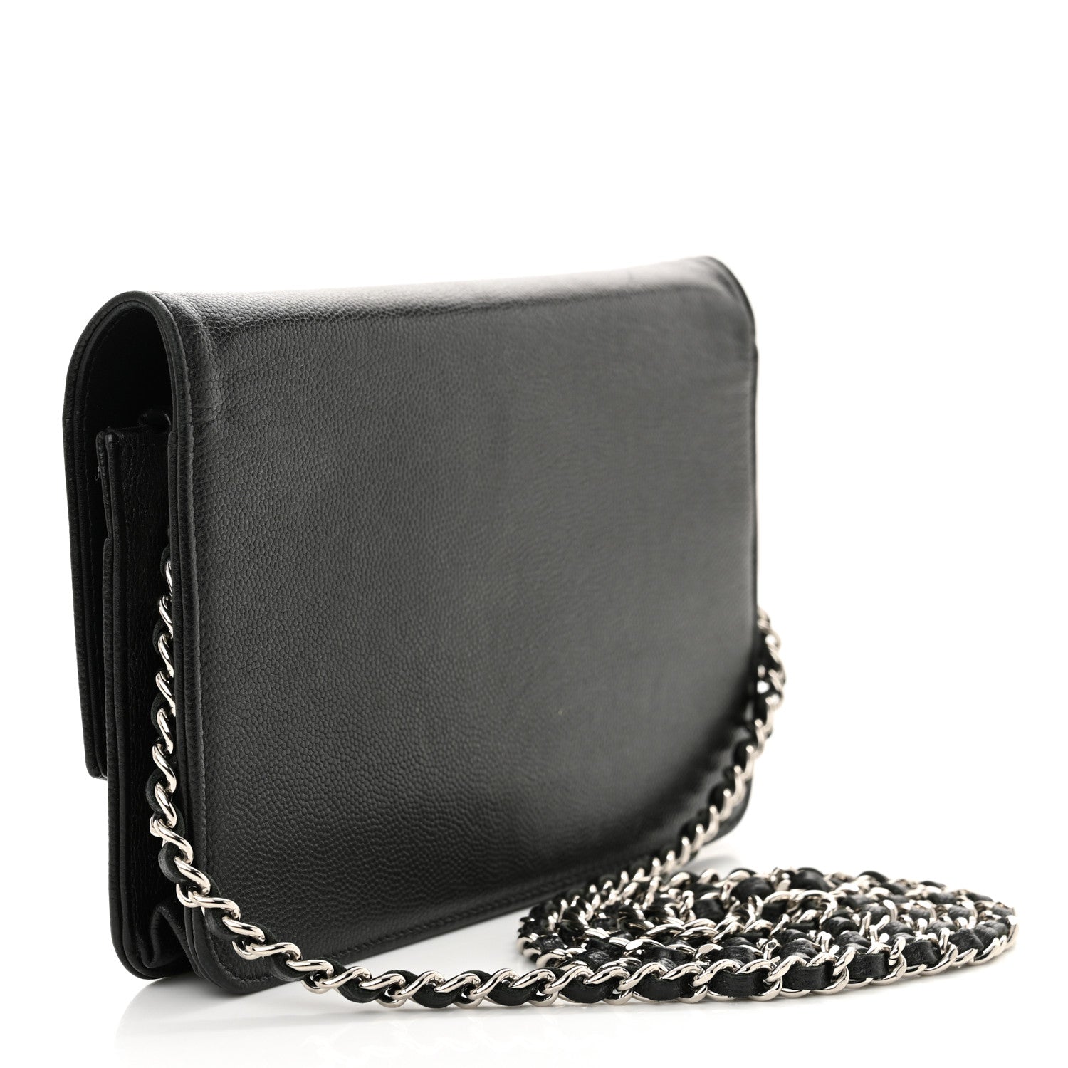 Chanel Caviar Sevruga Wallet on Chain WOC Black 3 of 13
