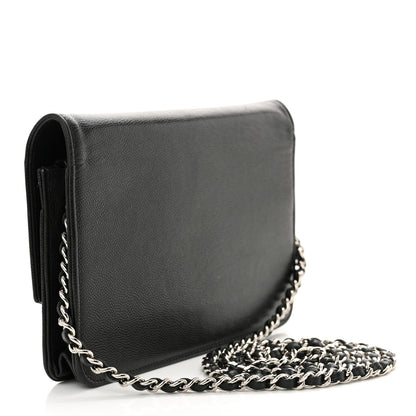 Chanel Caviar Sevruga Wallet on Chain WOC Black 3 of 13