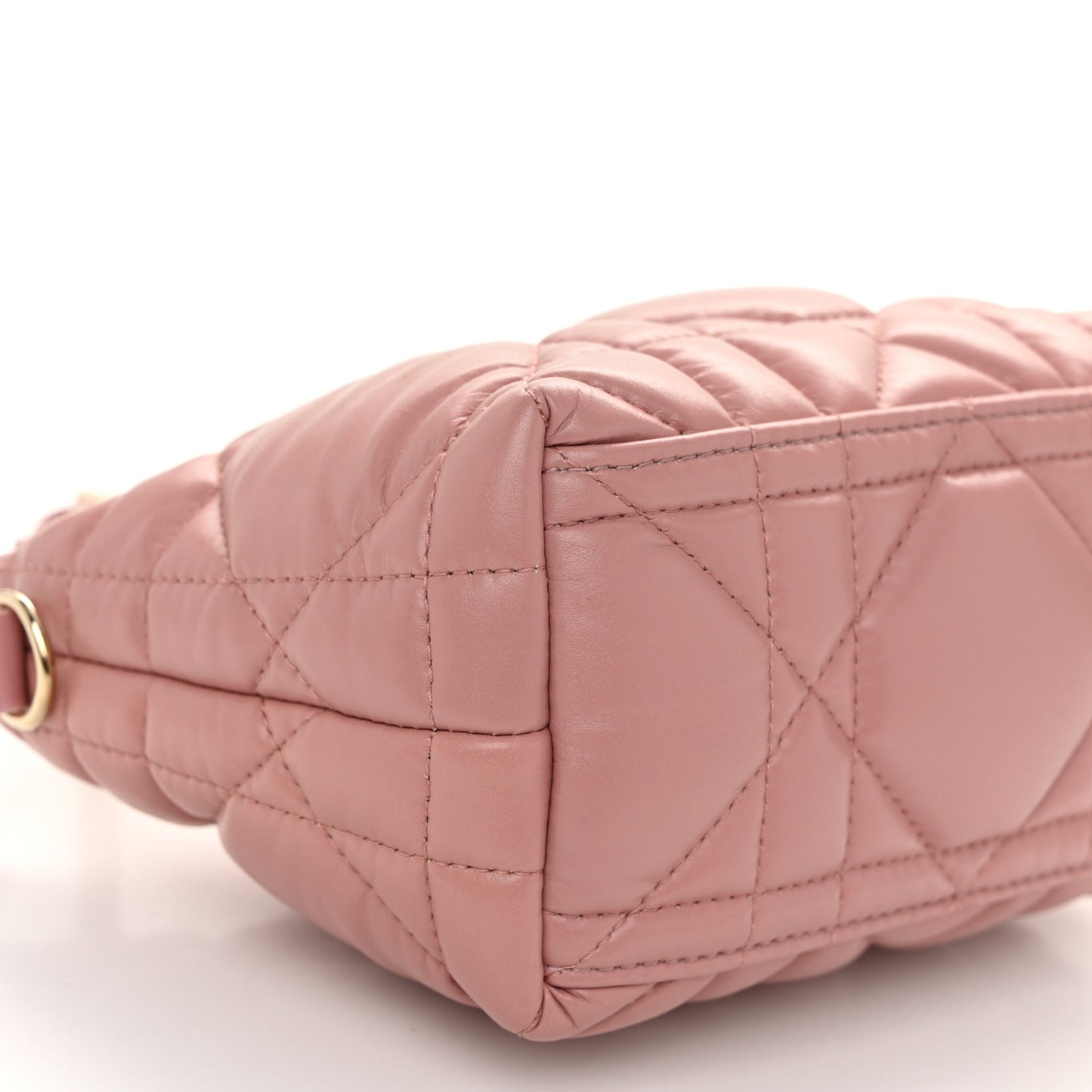 Calfskin Macrocannage Small Diortravel Nomad Pouch Old Rose