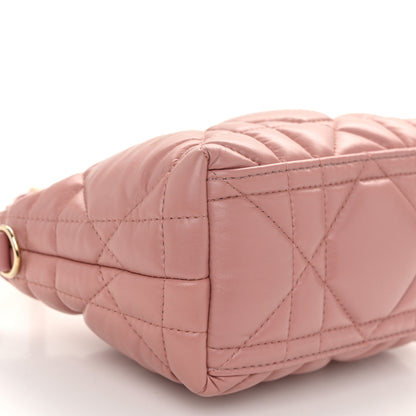 Christian Dior Calfskin Macrocannage Small Diortravel Nomad Pouch Old Rose 9 of 10