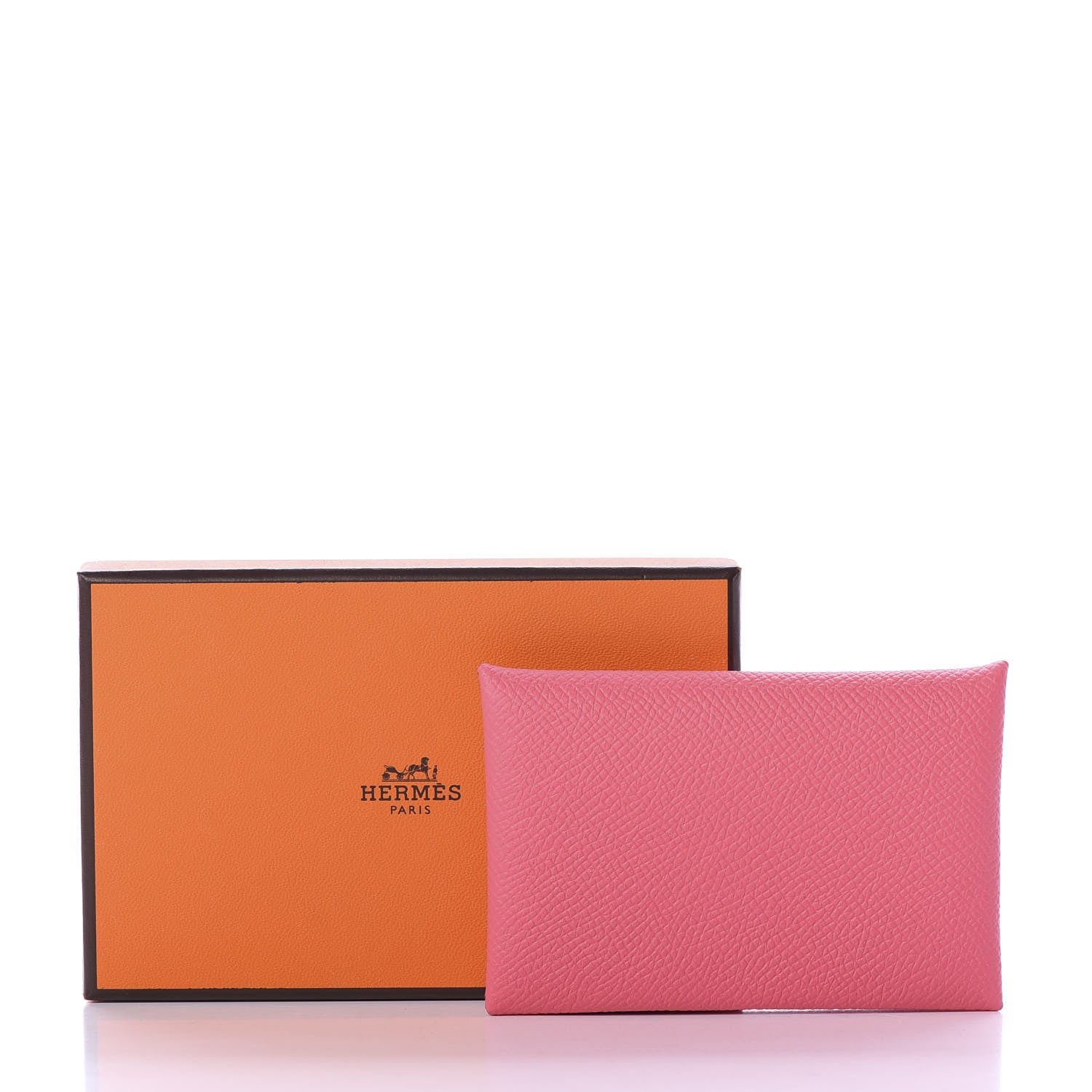 Hermes Epsom Calvi Card Case Rose Azalee 5 of 5