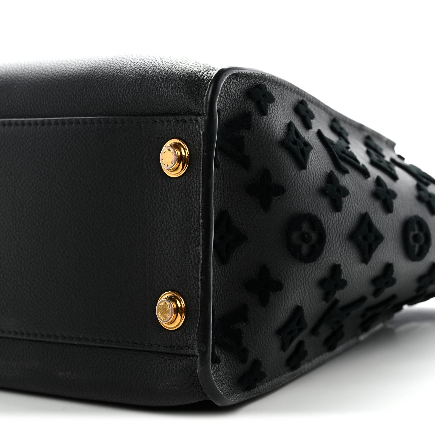 Louis Vuitton Calfskin Monogram Tufting On My Side Black 9 of 10