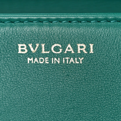 Bulgari Calfskin Matelasse Mini Serpenti Cabochon Crossbody Bag Jade Green 7 of 10