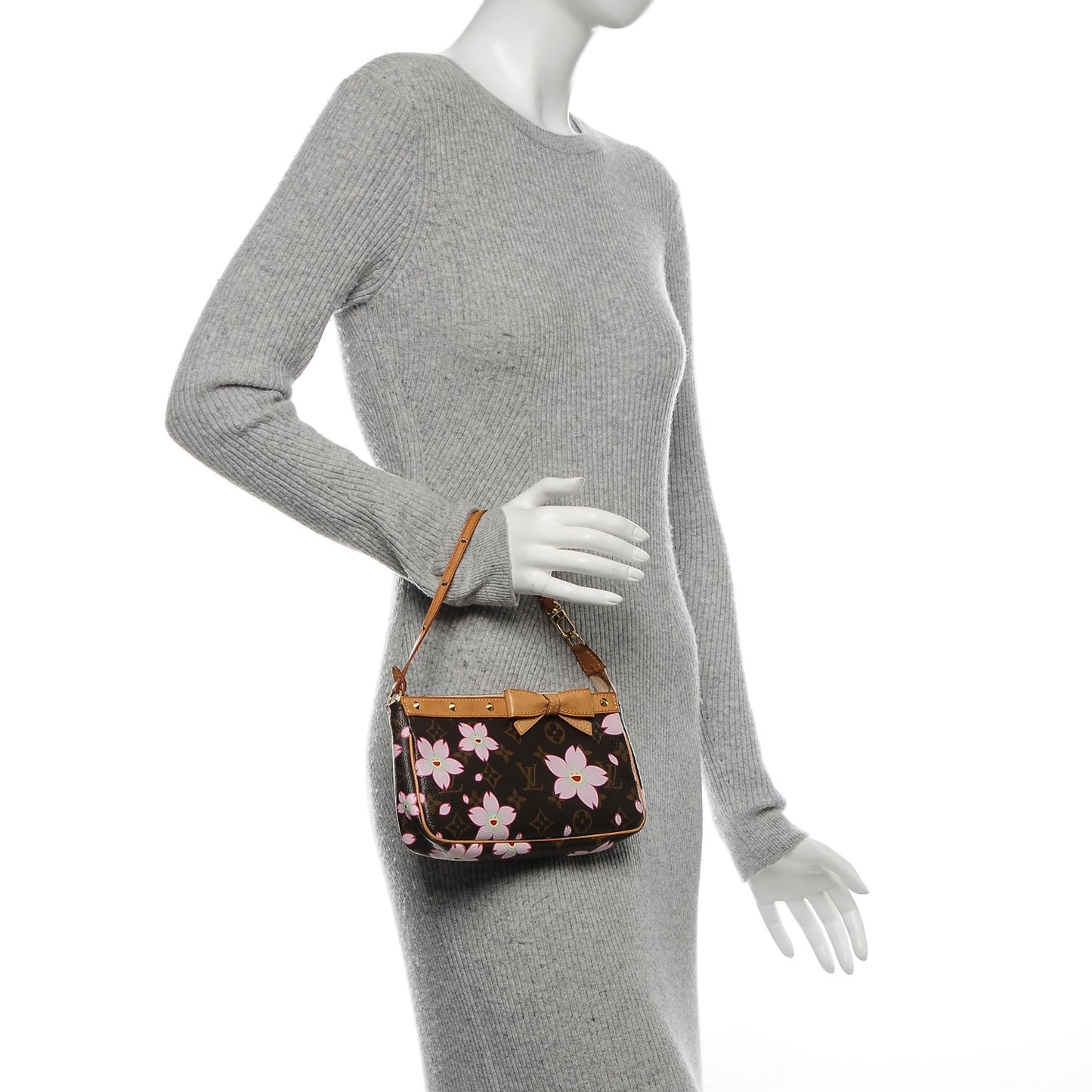 Monogram Cherry Blossom Pochette Accessories Brown