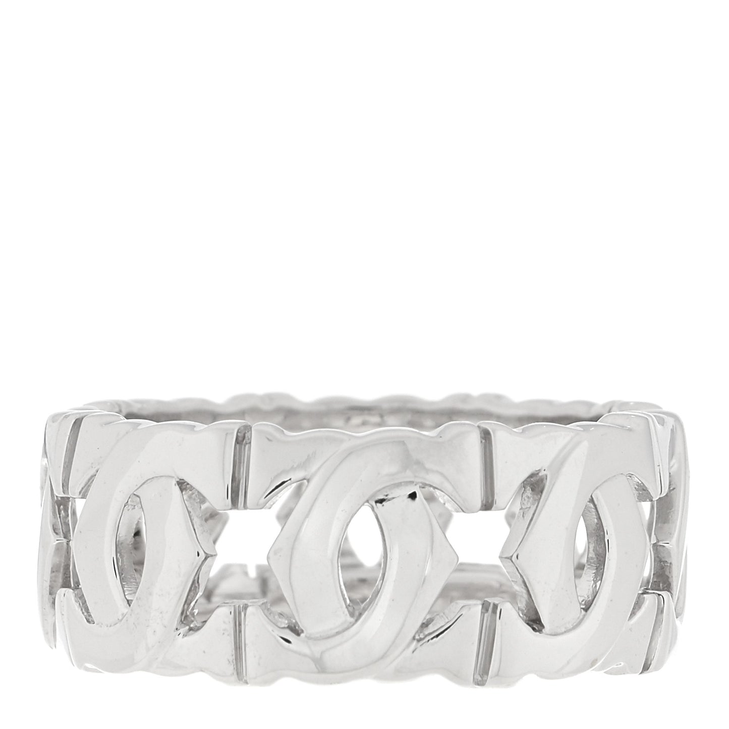 18K White Gold Entrelaces Ring 53 6.25