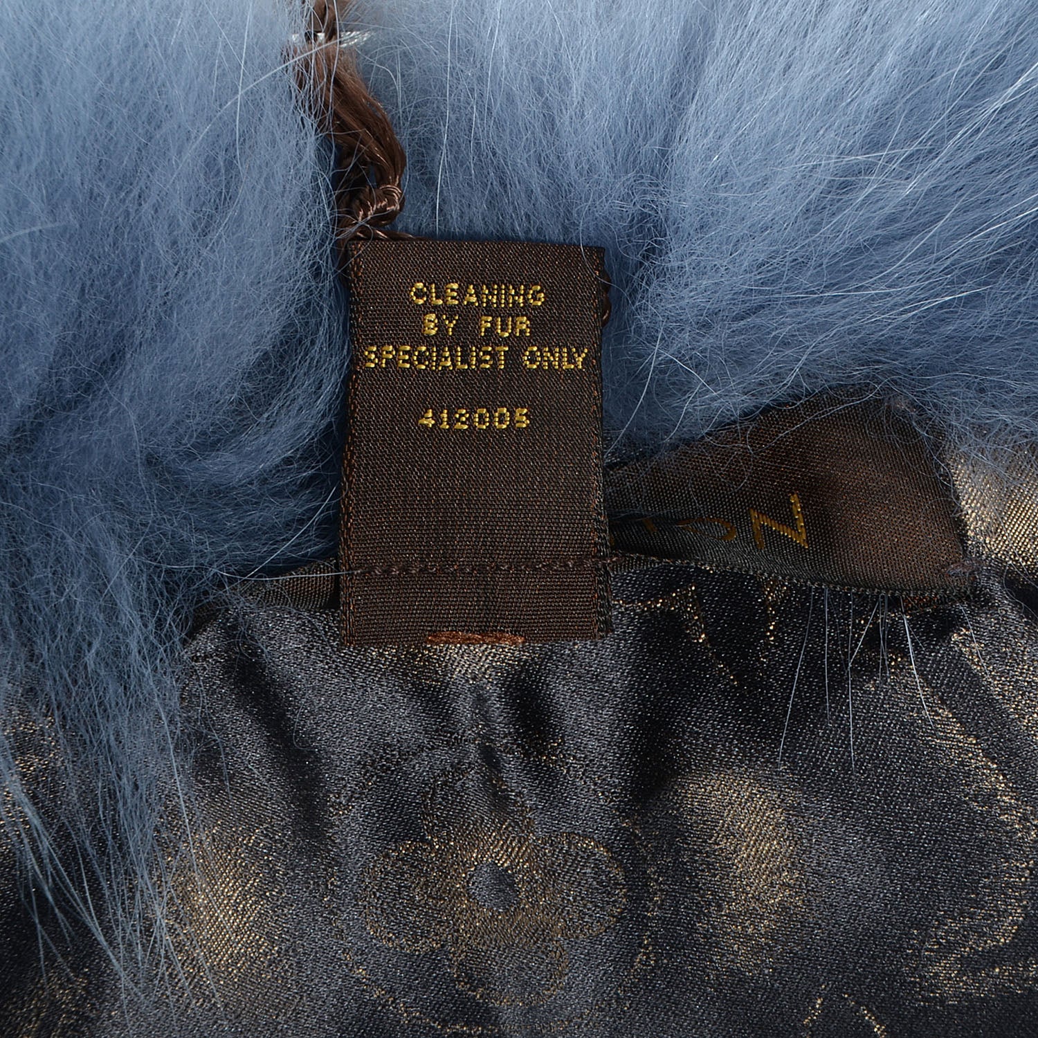 Louis Vuitton Nathalia Fox Fur Scarf Blue Nuit 9 of 9