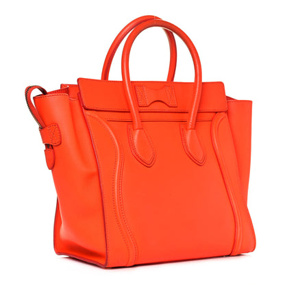 Celine Smooth Calfskin Mini Luggage Orange 3 of 26