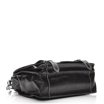 Proenza Schouler Calfskin Medium Contrast Stitching PS1 Satchel Black 5 of 8