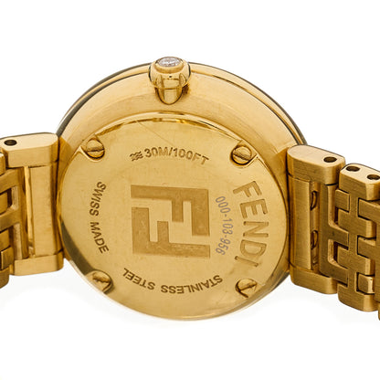 Fendi Stainless Steel Diamond Bezel Mother of Pearl 19mm Fendi Forever Quartz Watch 4 of 4