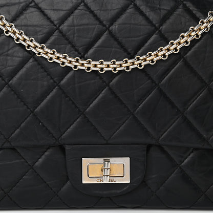 Chanel Aged Calfskin Quilted 50th Anniversary 2.55 Reissue 227 Flap Black 7 of 11