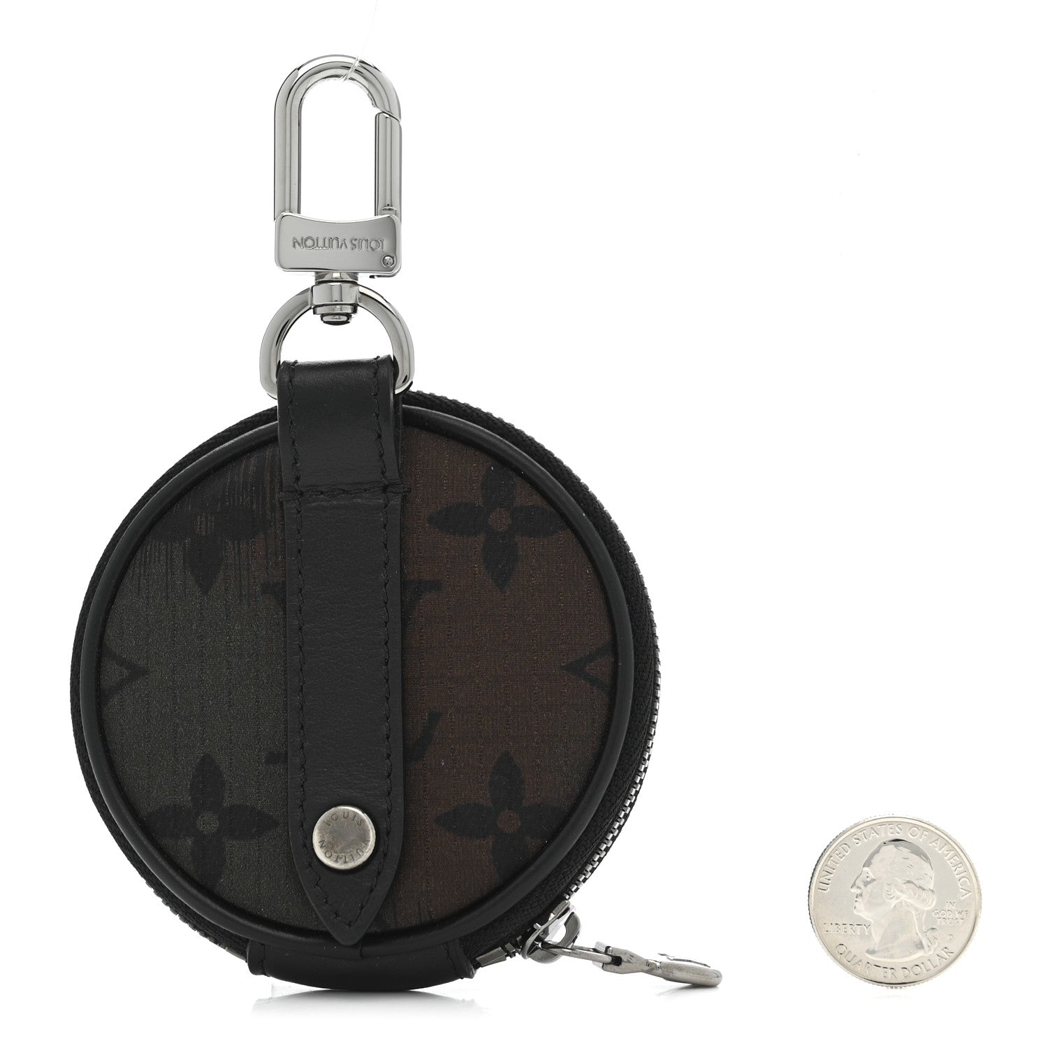 Louis Vuitton Nylon Monogram Camouflage Round Coin Purse Kaki 2 of 4