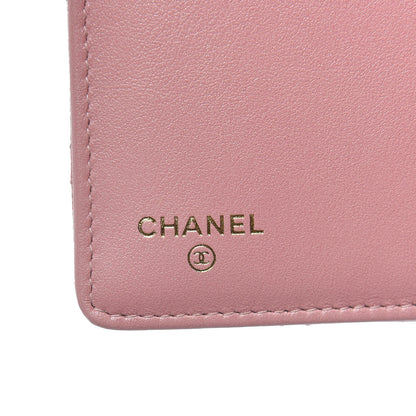 Chanel Iridescent Caviar Quilted Yen Wallet Rose Pink 6 of 9