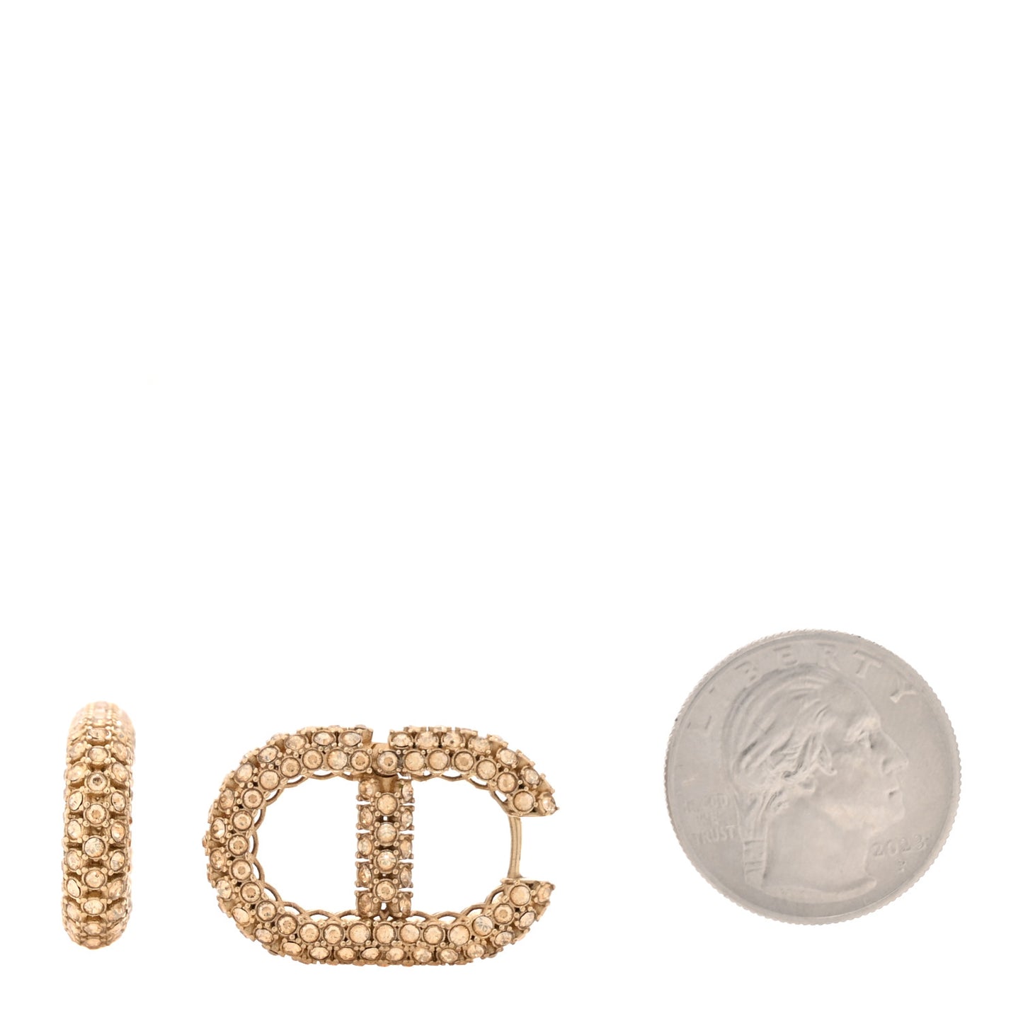 Crystal Clair D Lune Earrings Gold