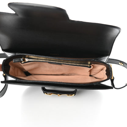 Gucci Azalea Calfskin Horsebit 1955 Shoulder Bag Black 5 of 9