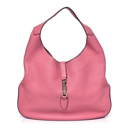 Gucci Soft Grained Calfskin Large Jackie Hobo Glossy Pink 1 of 12