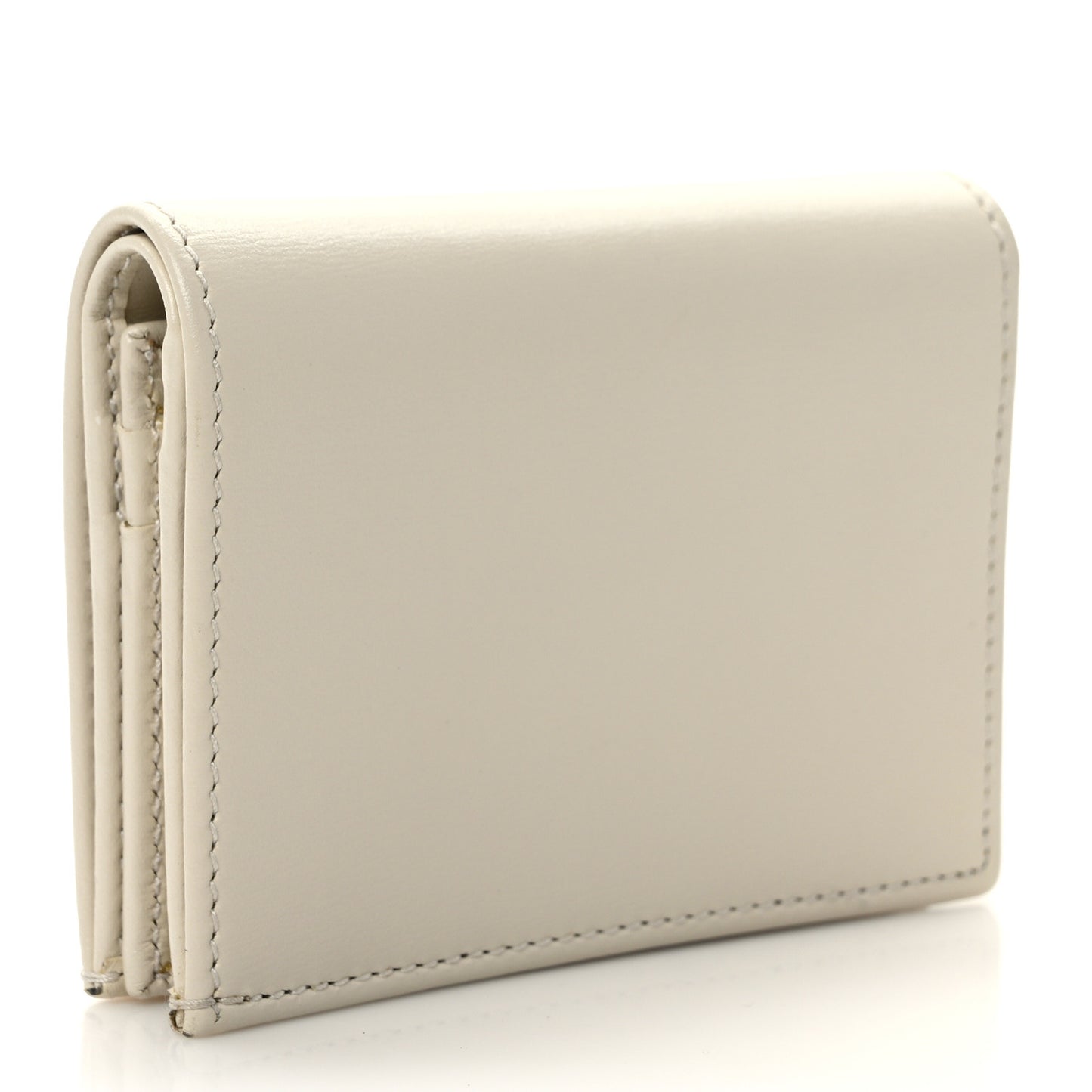 Boarded Plutone Calfskin Horsebit 1955 Card Case Wallet Mystic White