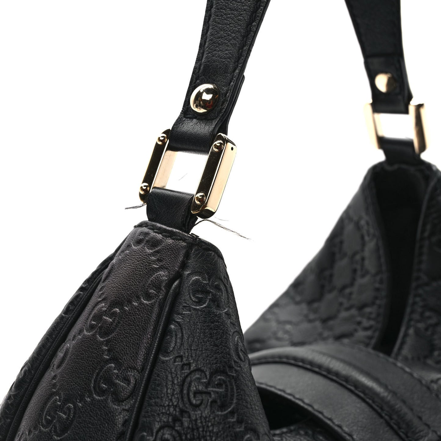 Guccissima Large New Ladies Web Hobo Black