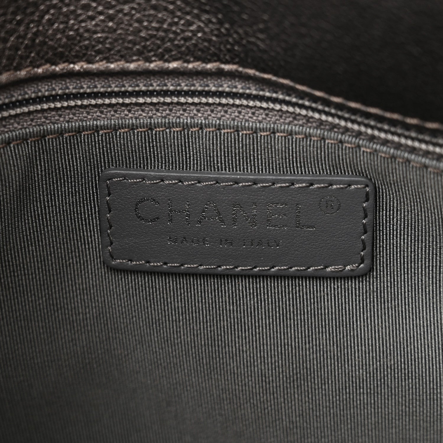 Chanel Metallic Grained Calfskin Quilted Large Casual Pocket Bowling Bag Silver 6 of 12