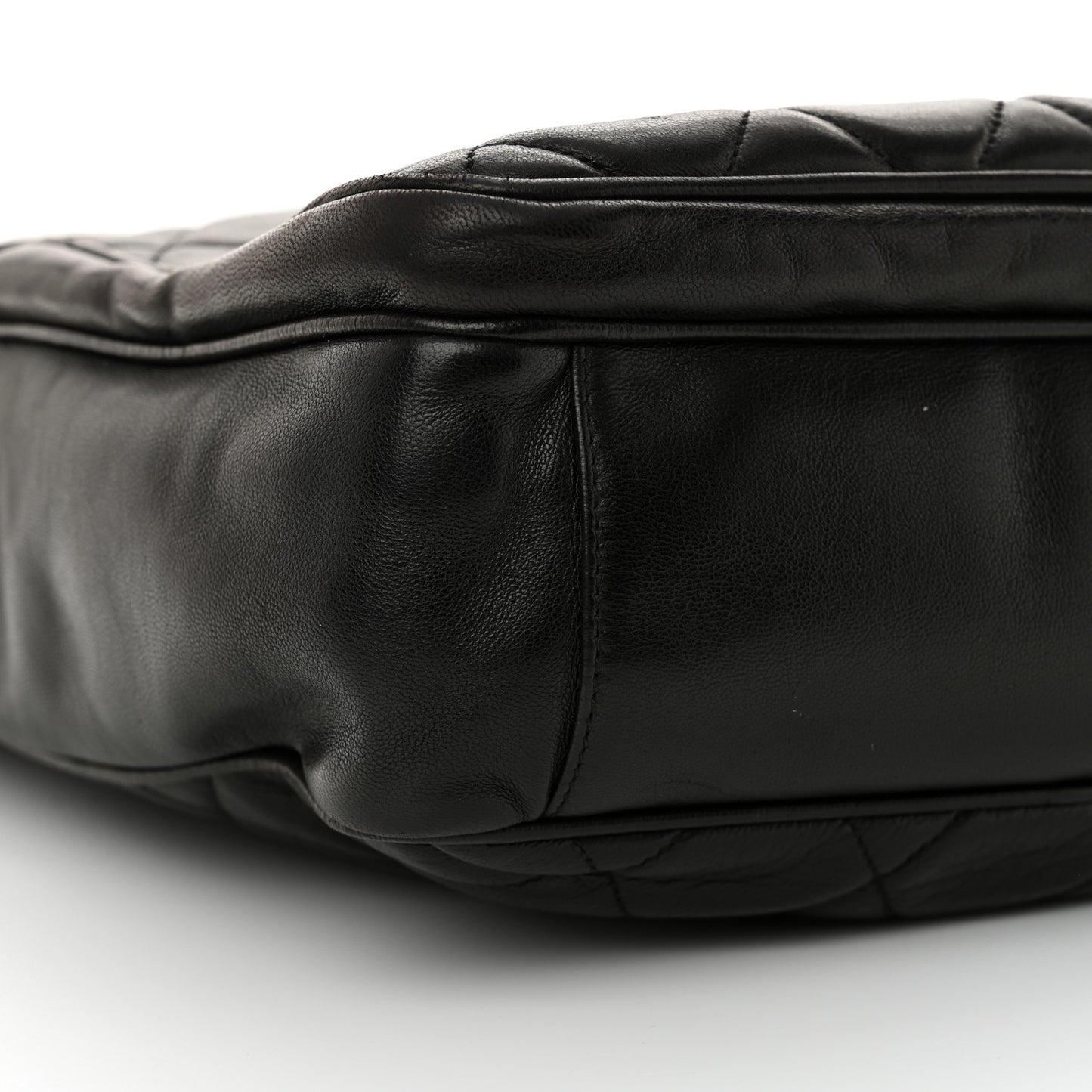 Lambskin Quilted CC Shoulder Bag Black