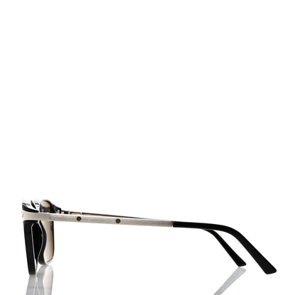 Cartier Acetate CT0075S Rectangular Sunglasses Black Silver Grey 3 of 8