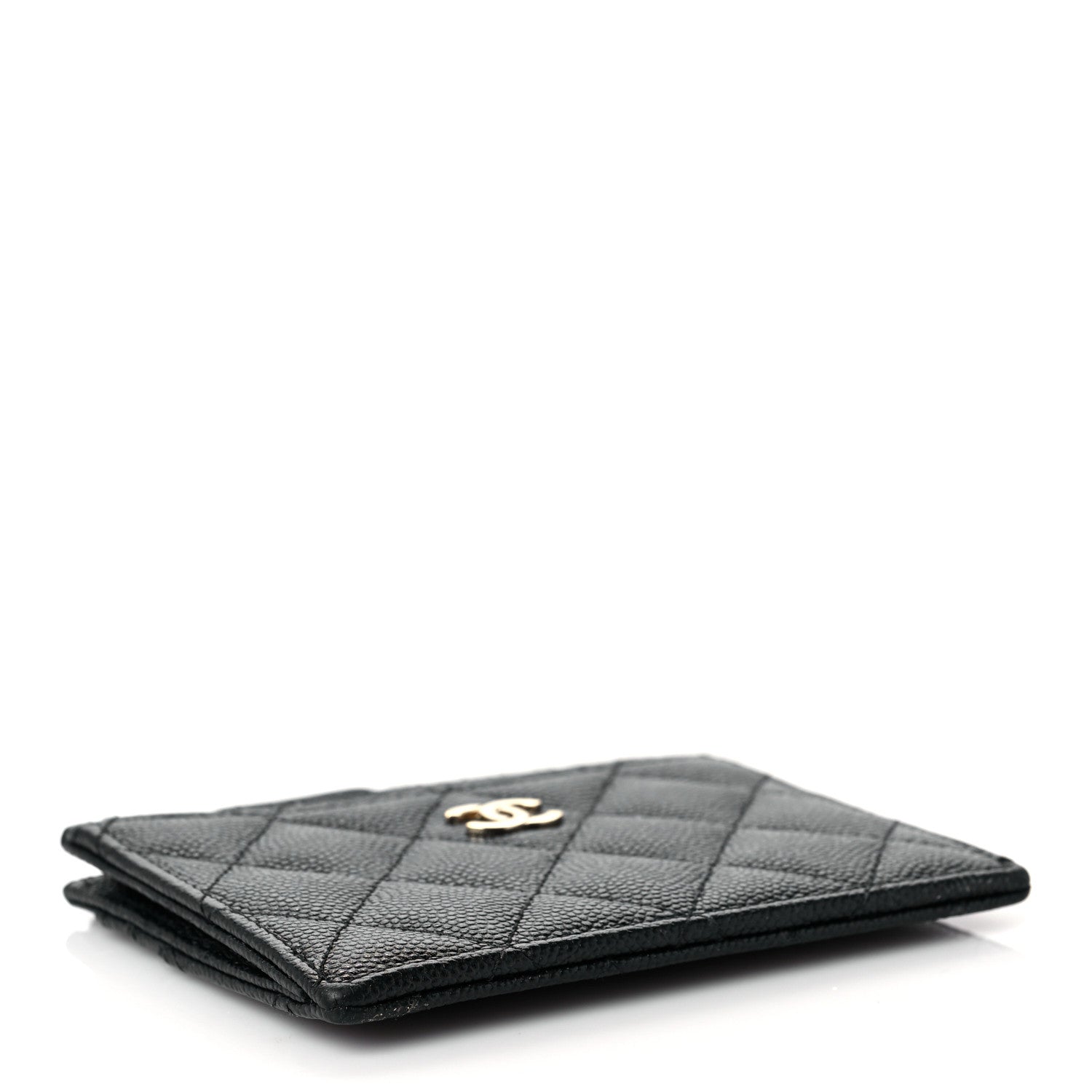 Chanel Caviar Quilted CC Zip Card Holder Black 4 of 9