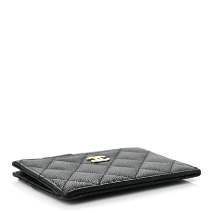 Chanel Caviar Quilted CC Zip Card Holder Black 4 of 9