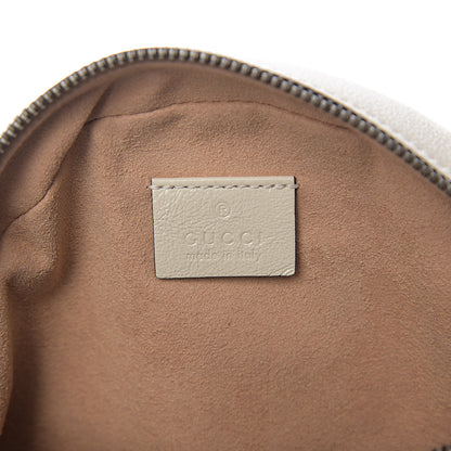 Gucci Calfskin Matelasse Mini GG Marmont Round Shoulder Bag White 5 of 9