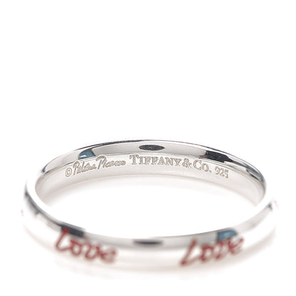 Tiffany Sterling Silver Enamel Paloma Picasso Love Band Ring Red 52 6 4 of 4