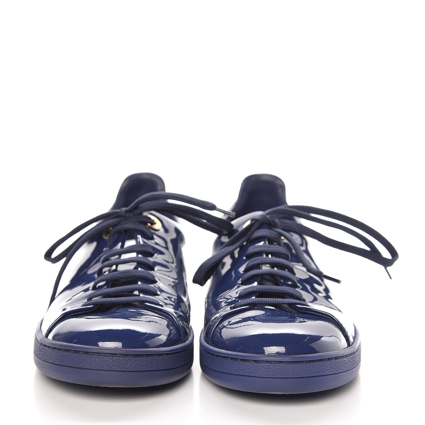 Patent Calfskin Frontrow Sneakers 40 Blue Nuit