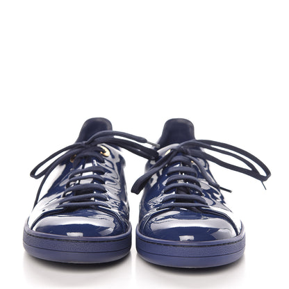 Louis Vuitton Patent Calfskin Frontrow Sneakers 40 Blue Nuit 2 of 11