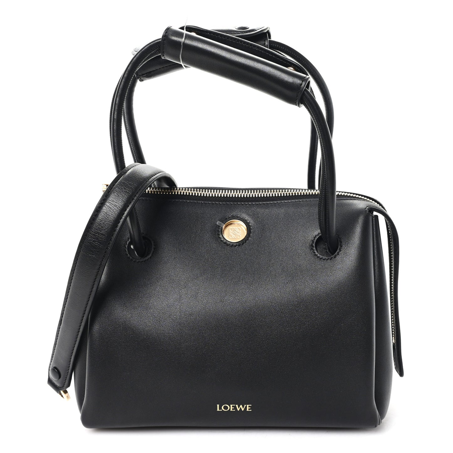 Supple Calfskin Small Madrid Bag Black